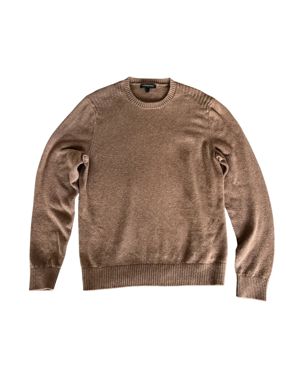 Banana Republic Brown Crewneck Knit Sweater Men’s Medium Soft Classic